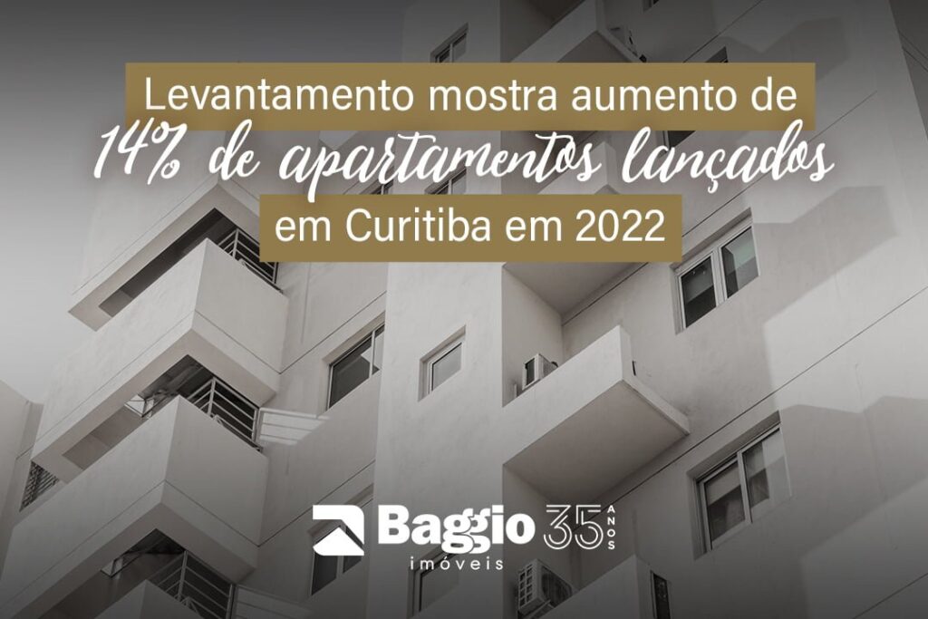 Levantamento mostra aumento de 14% de apartamentos lançados em Curitiba em 2022